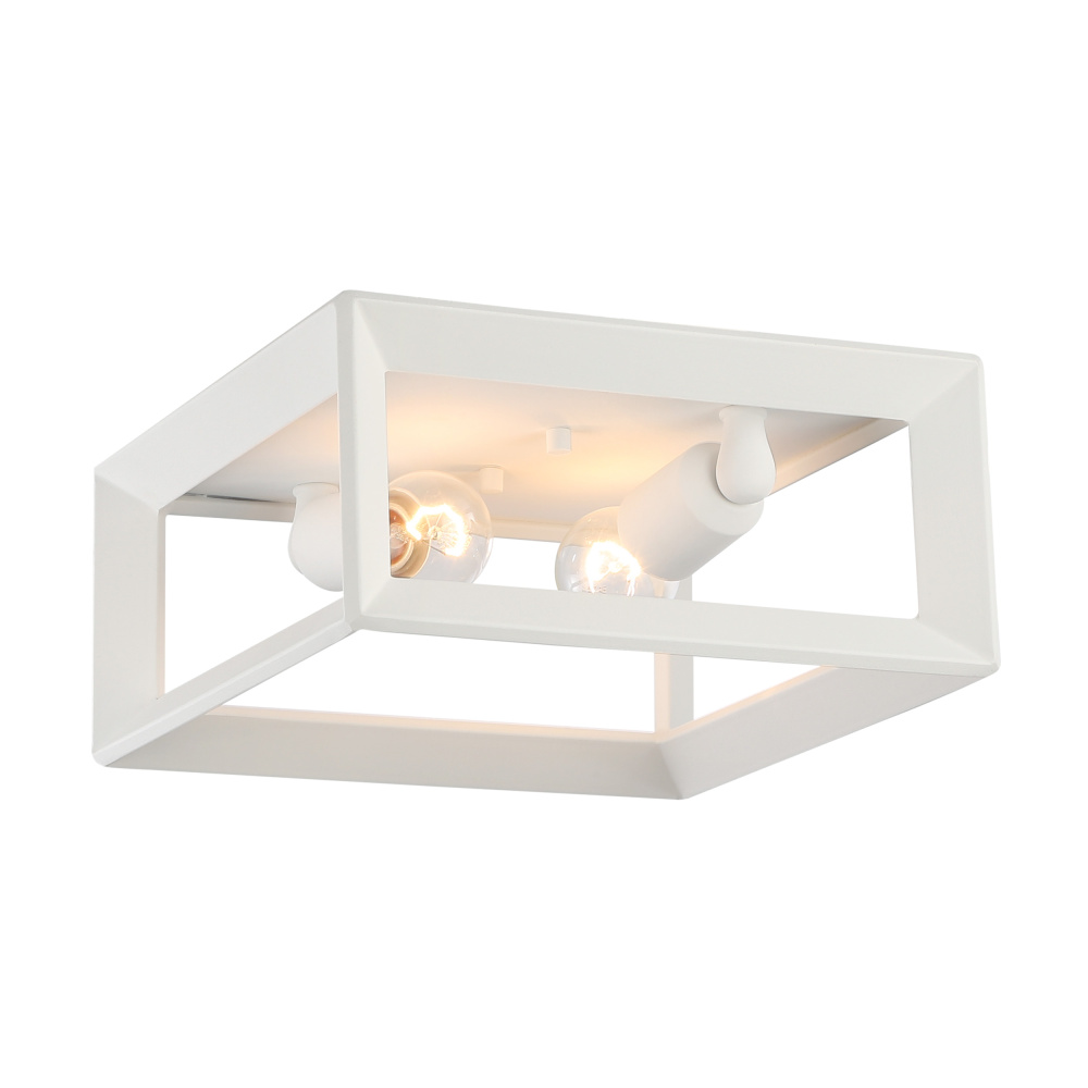 Golden Lighting Smyth 2-light Flush Mount in Natural White